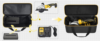 Hard Tool Carrying Case for DEWALT 20V Max & Compatible Circular Saws – Protective Organizer Bag (Case Only)