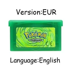 GBA Pokémon 32-Bit Game Cartridges – Emerald, FireRed, LeafGreen, Ruby & Sapphire, Multi-Language
