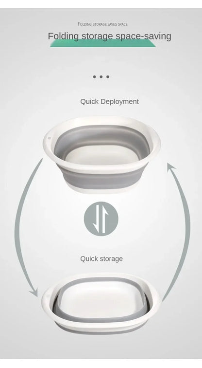 Portable Plastic Folding Wash Basin – Laundry Tub & Bath Basin for Adults and Babies, Kitchen & Bathroom Accessory