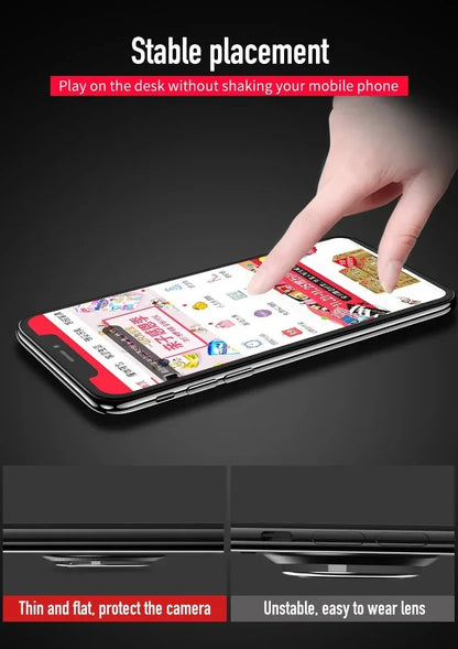 360° Rotating Finger Ring Holder Stand - Magnetic Car Mount & Universal Phone Back Sticker Pad Grip