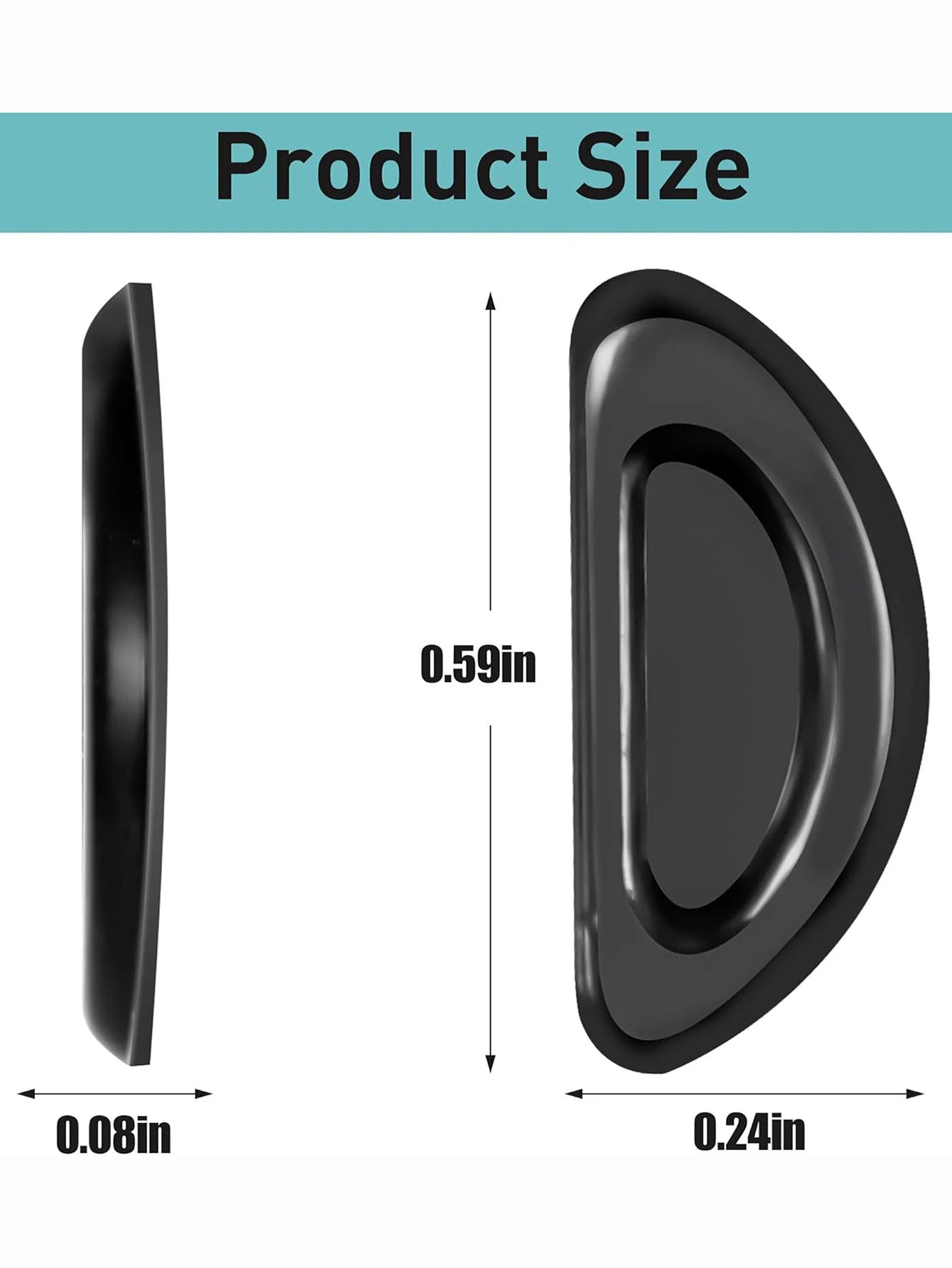 5 Pairs Anti-Slip Silicone Glasses Nose Pads - Soft Adhesive Nose Pads for Eyeglasses & Sunglasses (Black/White)