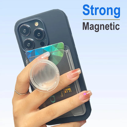 MagSafe Wallet & Magnetic Phone Card Grip Holder – 2-in-1 Stand for iPhone 15 Pro Max, 14, 13 – Compatible with Samsung & Xiaomi