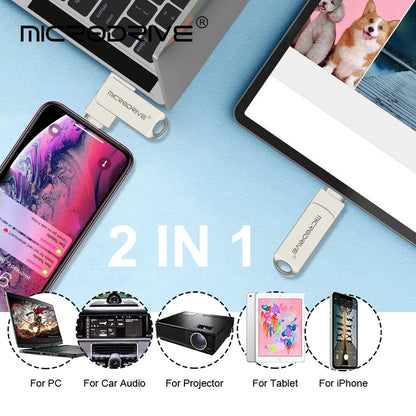 iPhone/iPad OTG Flash Drive – 32GB, 64GB, 128GB, 256GB Memory Stick, USB 3.0 Pen Drive, Mobile Micro USB