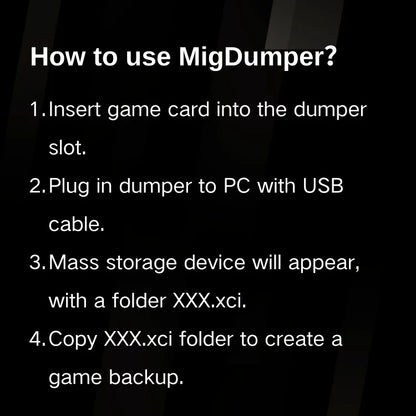 Mig Dumper Backup for NS Game Card – Compatible with Mig Switch