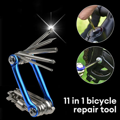 10-in-1 Multifunction Bicycle Repair Kit – MTB Bike Wrench, Screwdriver, Chain & Spoke Tools