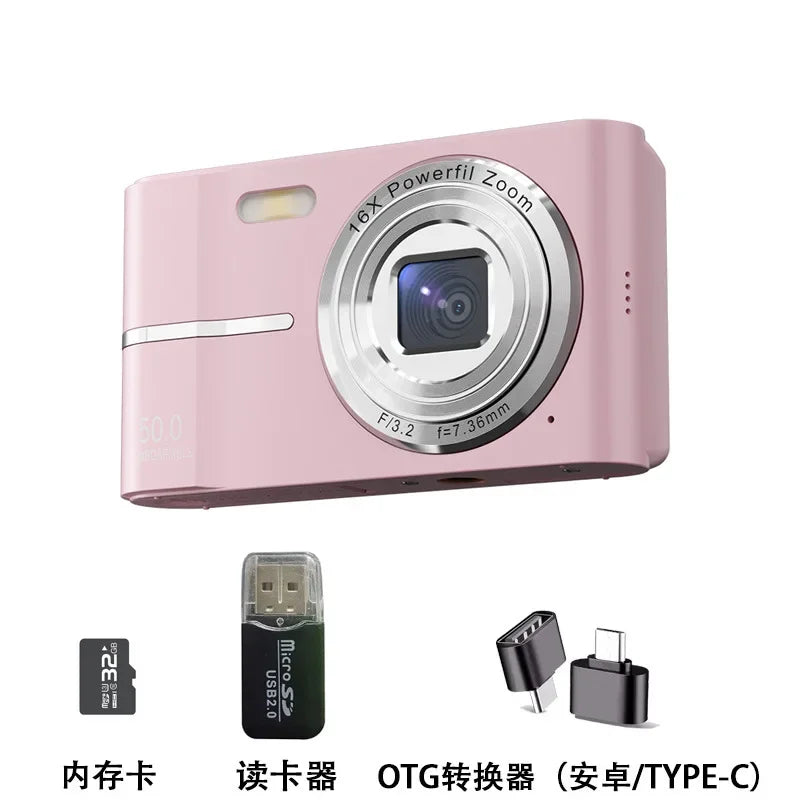 Xiaomi 4K Digital Camera – 50MP, 16X Zoom, Anti-Shake, Flash, Outdoor Student Video Recorder