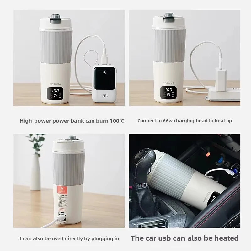 650ml Portable Electric Kettle — Travel Water Boiler with Temperature Control, LED Display Smart Teapot