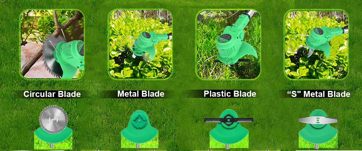 Tegatok 20V Cordless Weed Wacker — 4-in-1 Electric Weed Killer with 2×2.0AH Lithium-Ion Batteries