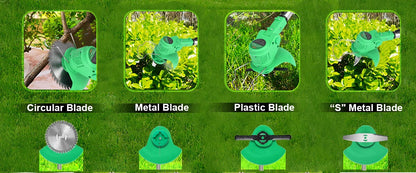 Tegatok 20V Cordless Weed Wacker — 4-in-1 Electric Weed Killer with 2×2.0AH Lithium-Ion Batteries