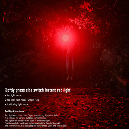 IMALENT BL70 EDC Flashlight – 6000 Lumens Cree XHP70 HI LED, Type-C Rechargeable Dual Light Source for Camping & Work