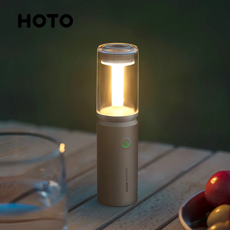 HOTO Rechargeable Camping Light – Waterproof Flashlight & Lantern with 3 Modes, Mini Outdoor Hanging Tent Lamp
