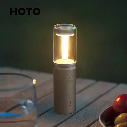 HOTO Rechargeable Camping Light – Waterproof Flashlight & Lantern with 3 Modes, Mini Outdoor Hanging Tent Lamp