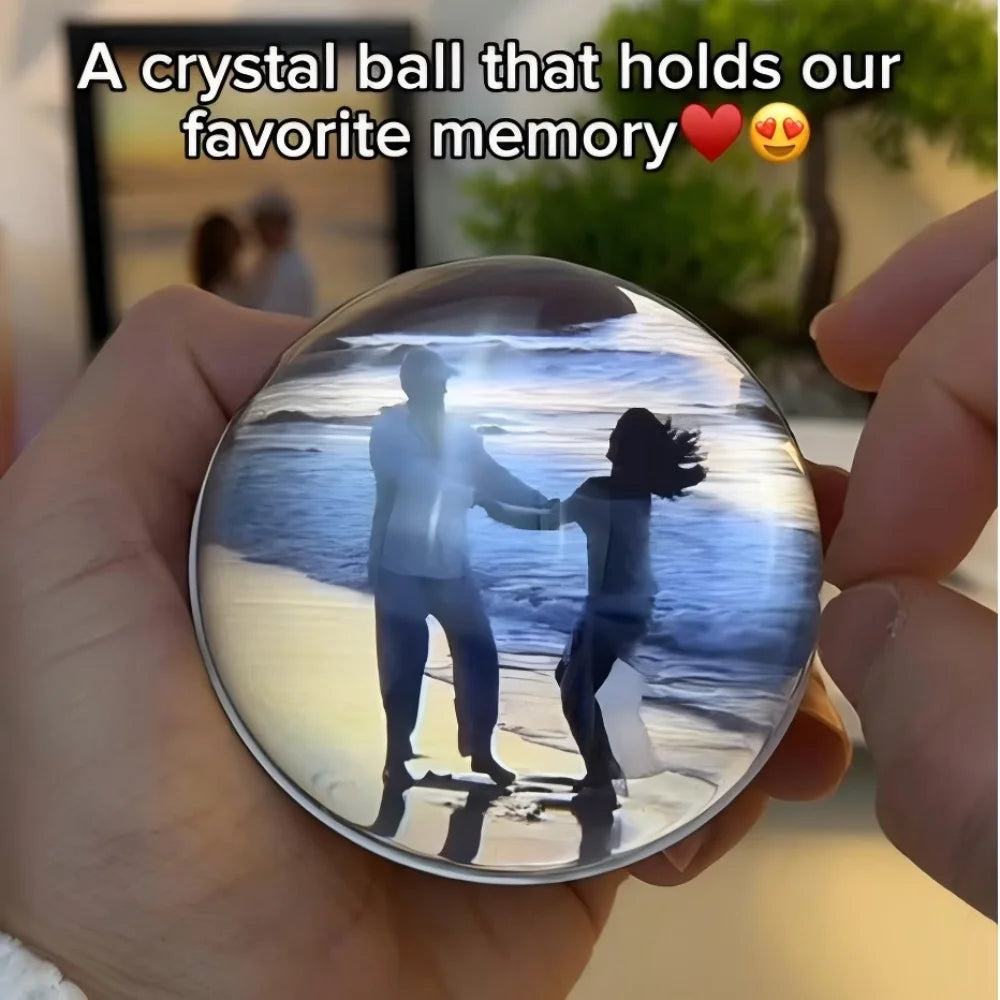 3D Video Crystal Ball — DIY Memory Art Glass Lamp with 2.7" Screen, 4GB Video Player, Spherical Pixel Display, Perfect Gift