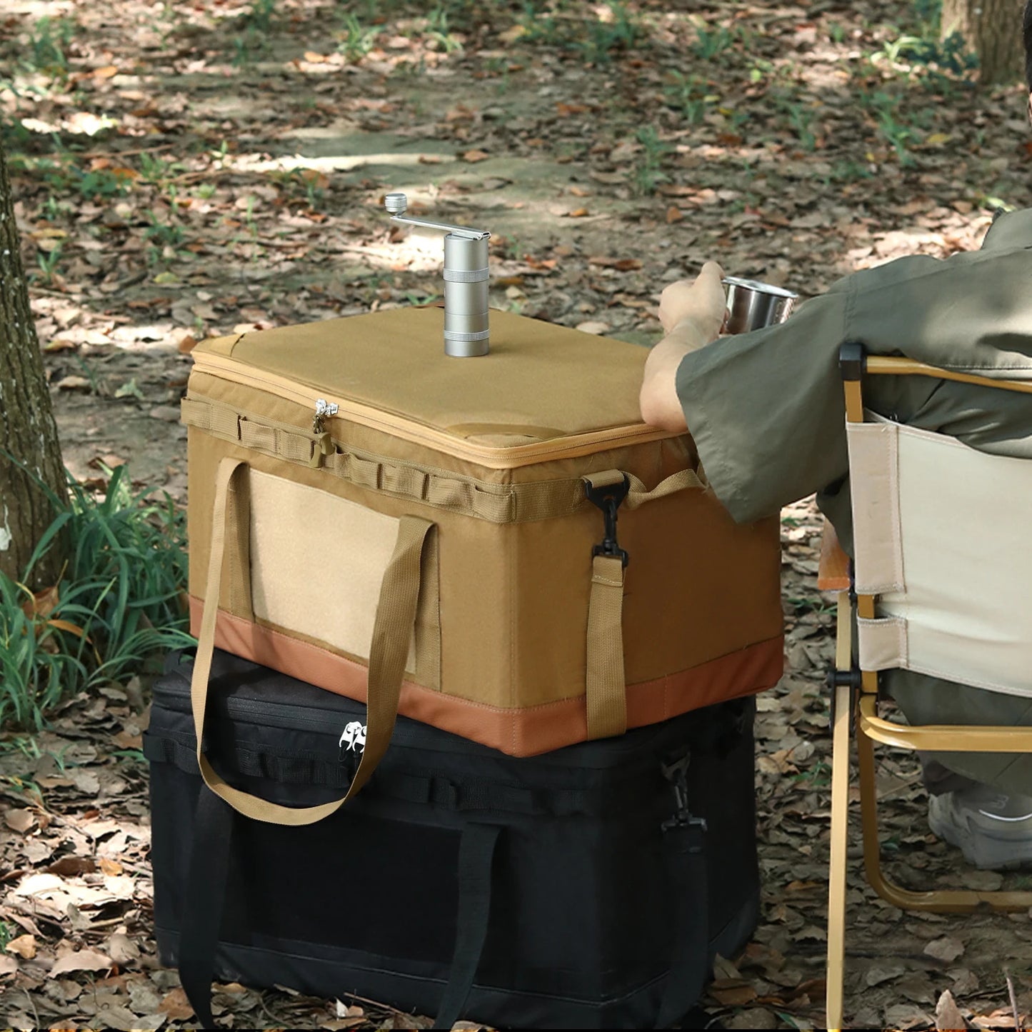 60L Large Camping Storage Bag – Collapsible Cooking Trunk Organizer, Waterproof Oxford Fabric