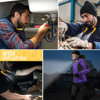 Rechargeable LED Neck Light Book Light - 2 Brightness Levels, Bendable Arms for Reading, Camping, Repairing