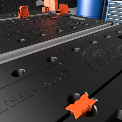 2-in-1 Folding Workbench – Waterproof Portable Adjustable Work Table 31" x 25" x 32"