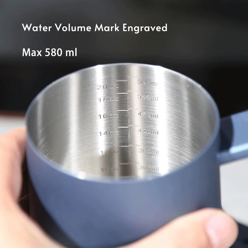 304 Stainless Steel 600ml Gooseneck Kettle — Long Spout Espresso Coffee Maker Teapot for Barista Tools