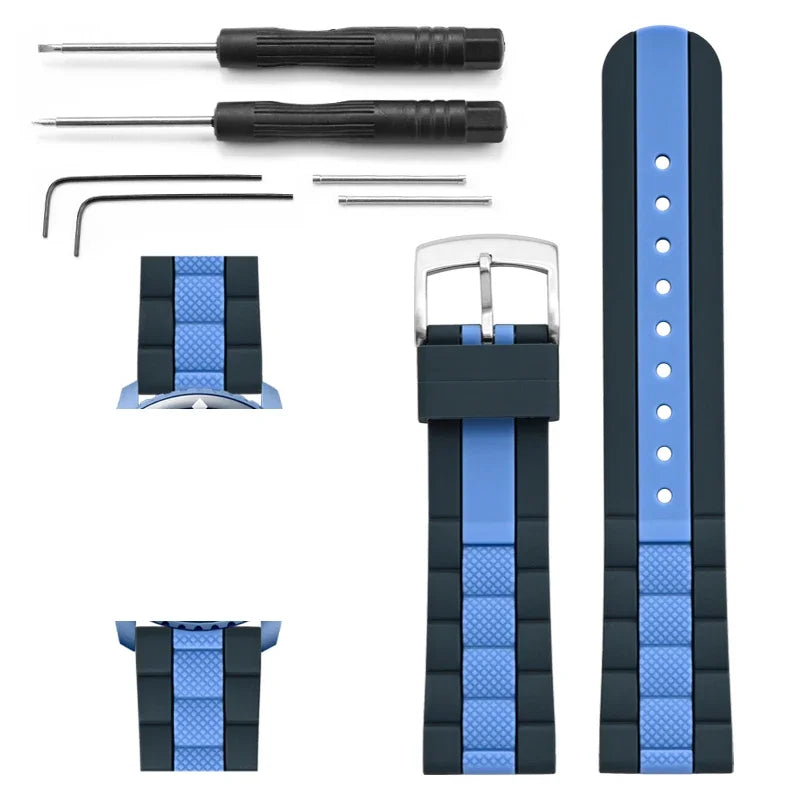 Strap for Swatch X Blancpain Five Oceans – High Tensile Sport Waterproof Silicone Watch Band, 22mm for Men & Women, Fifty Fathoms