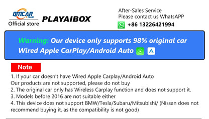 PLAYAIBOX Wireless CarPlay Adapter – 2-in-1 Dongle for Wireless CarPlay & Android Auto for iPhone & Android (Benz, Audi, Kia, Chery, Jeep)