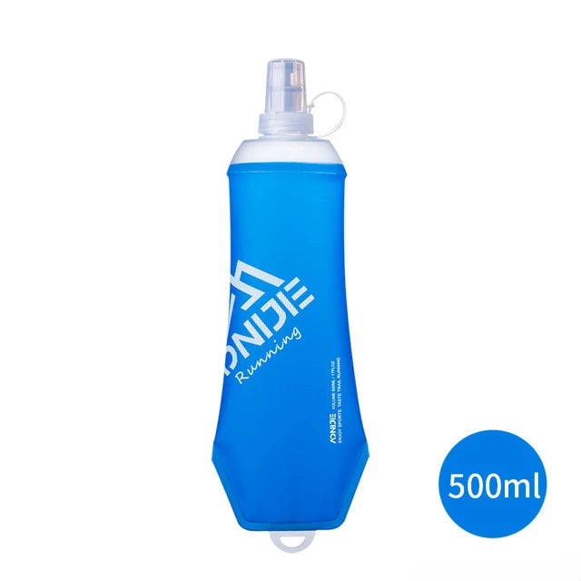 AONIJIE Soft Flask Water Bottle — 250ml/500ml Folding, Collapsible, TPU BPA-Free for Running Hydration Packs, Waist Bags & Vests (SD09/SD10)