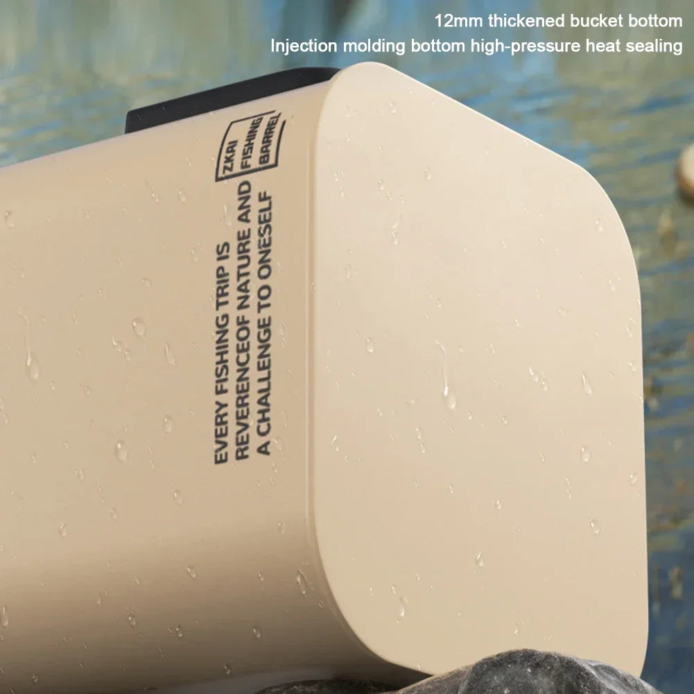 8L/13L Folding Fishing Bucket – Multifunction Waterproof Outdoor Camping Bucket with Ergonomic Handle