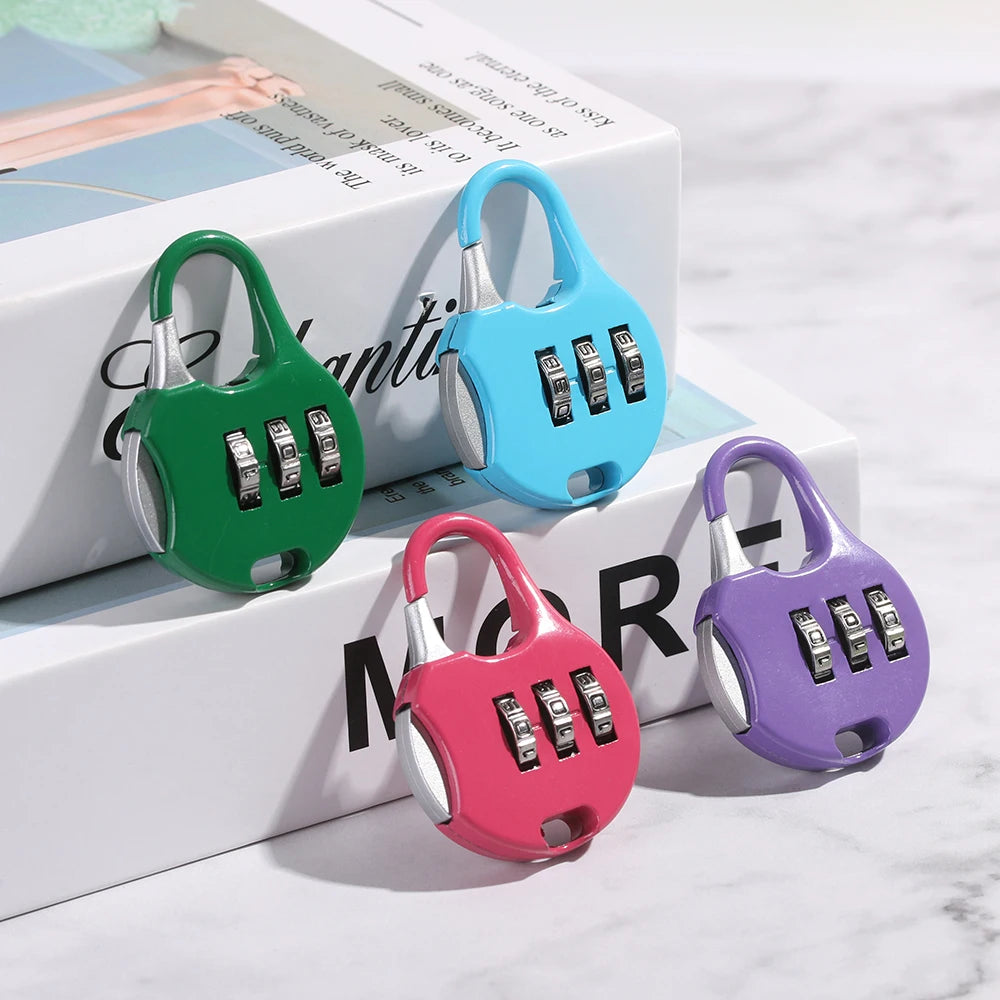 Metal Mini 3 Digit Password Lock: Combination Code Padlock for Travel ...