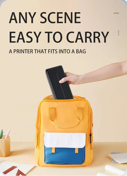 A4 Portable Thermal Printer - Lightweight & Compact Wireless Mobile Printer for Travel, Vehicles, and Office Use