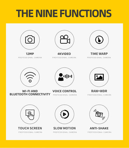 GoPro HERO5 Black 4K Ultra HD Sports Camera – 1080P Video, Anti-Shake, Cycling Helmet Action Cam, Optional Memory Card