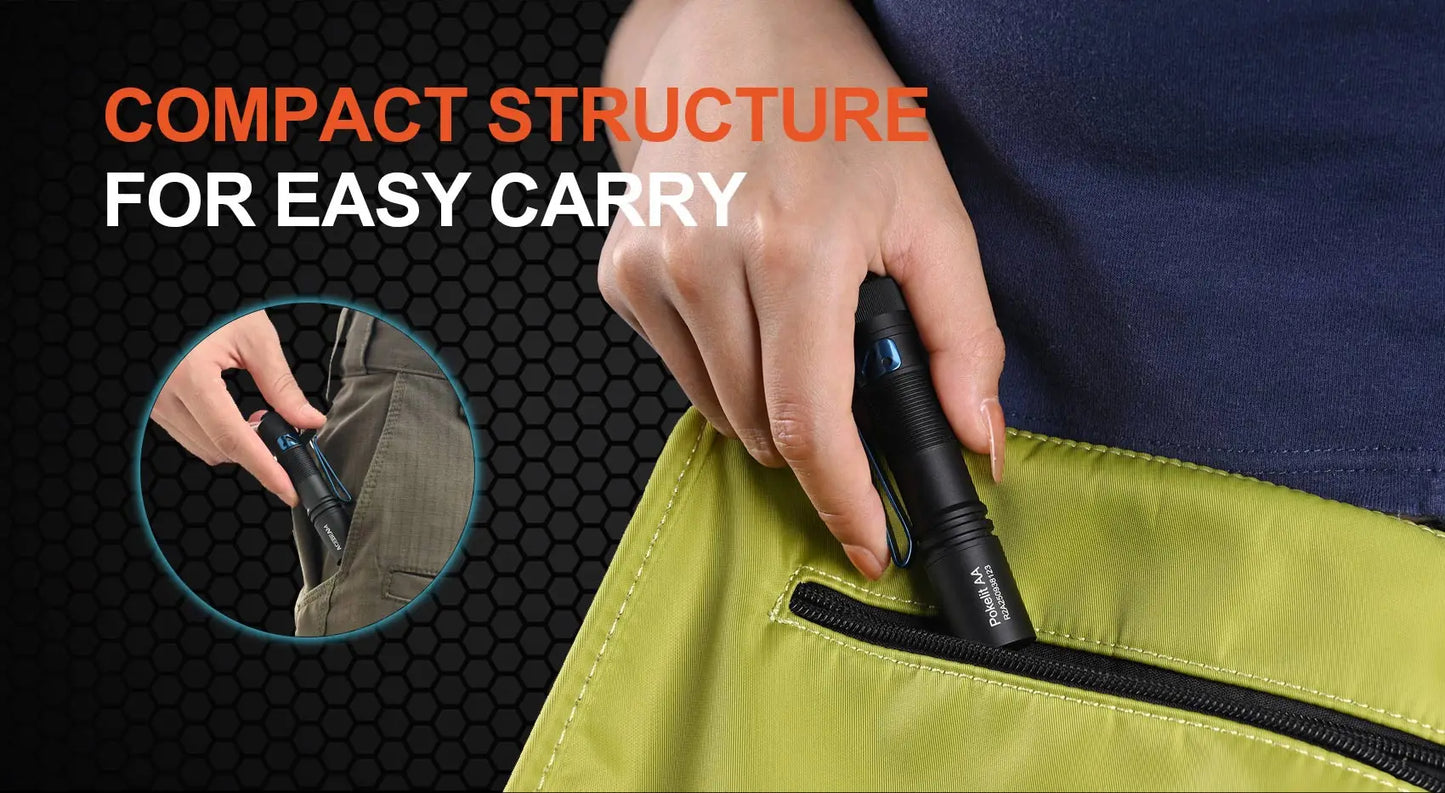 ACEBEAM Pokelit AA EDC Flashlight - 1000 Lumens, CRI90, USB-C Rechargeable, IP68 Waterproof Small Pocket LED for Everyday Carry