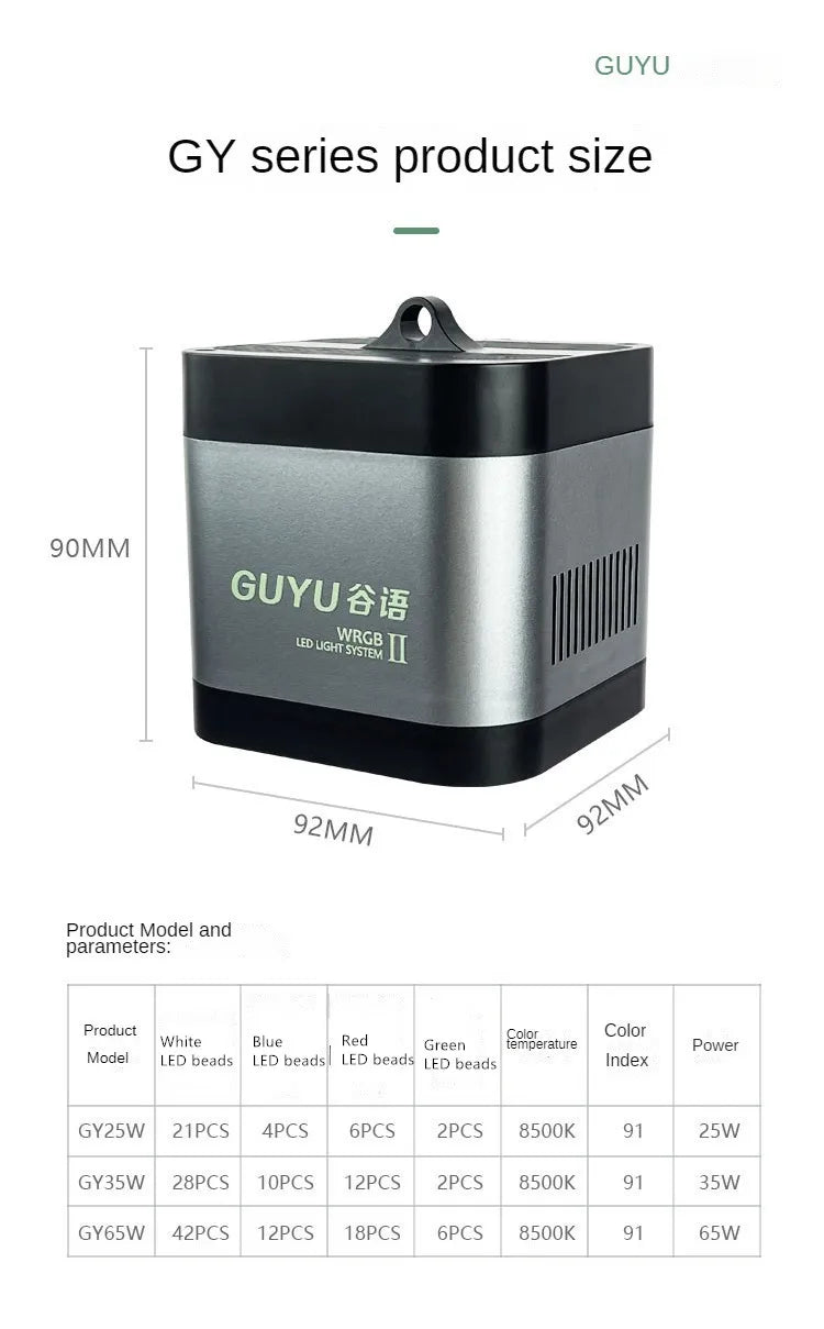 New Aquarium LED Water Grass Lamp – WRGB Full Spectrum, 8500K Algae Downlight for Native Stream Fish Tanks, 25/35/65W