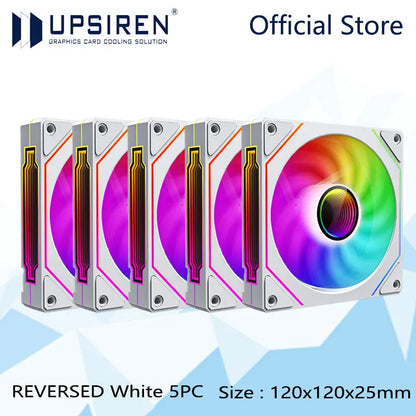 UPSIREN UF-1 PRISM 4 PRO 12cm ARGB Computer Chassis Fan – Quiet 4 Pin PWM Cooling Fan, 45.2CFM Air Volume (600-1500RPM)