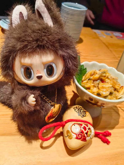 Premium Labubu Zimomo Angel Doll Clothes Set  — 17cm Mokoko Vinyl Pendant Plush & Clothes Set (Fits Labubu 1st & 2nd Gen) — Birthday Gift