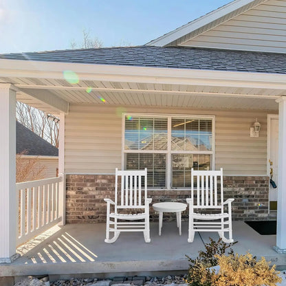 Wooden Porch Rocking Chair – High Back Outdoor Rocker for Adults, Patio & Garden Seating