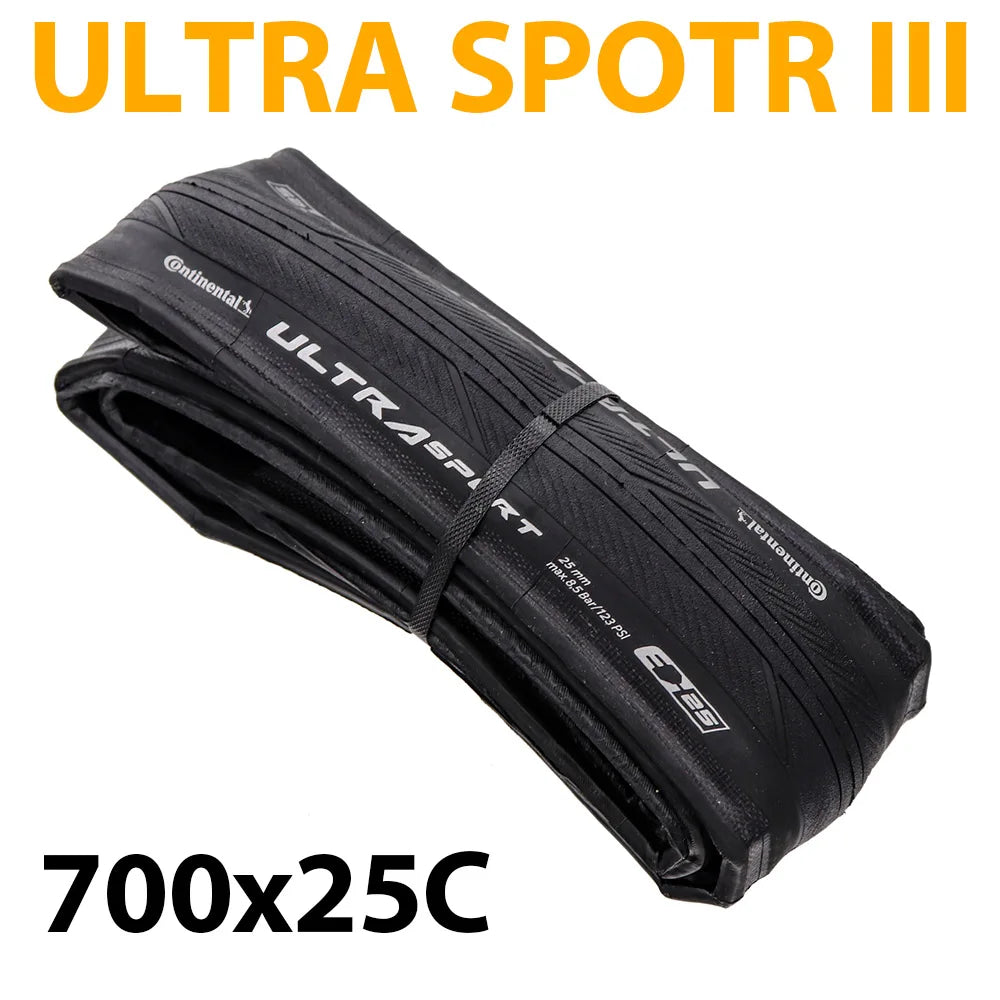 Continental Ultra Sport III Road Bike Tire – 700x25/28/30C Foldable Racing Tyre for Grand Sport & Prix