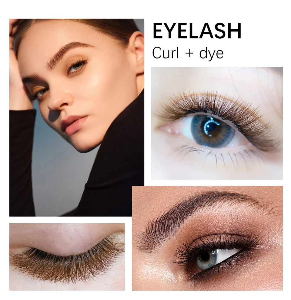 Professional Semi-Permanent Brow & Lash Lift Kit – Brow Lamination, Eyelash Perming & Tinting Makeup Set