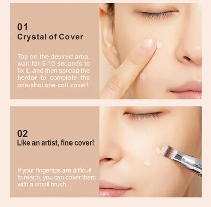 Waterproof Liquid Concealer Foundation – Full Coverage Cream for Acne, Scars, Dark Circles & Face Makeup Base