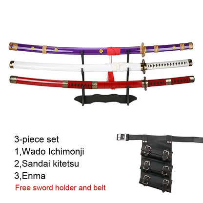 1:1 Roronoa Zoro Katana Wooden Toy Swords – Wado Ichimonji, Shusui, Enma Anime Cosplay Props & Collectible Weapons