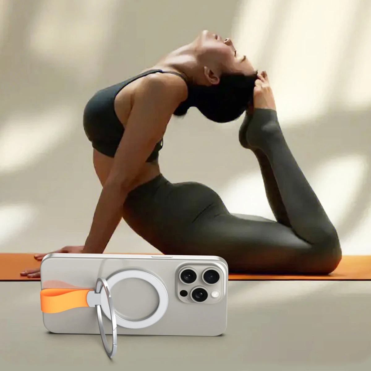 MagSafe Metal Strong Magnetic Suction Phone Holder - 360° Rotating, Folding Ring, Alloy, Portable & Universal Desktop Stand