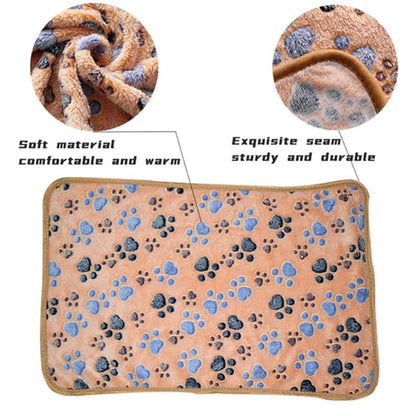 Soft and Fluffy Pet Blanket – High-Quality Cartoon Pattern Mat | Warm and Comfortable for Cats and Dogs