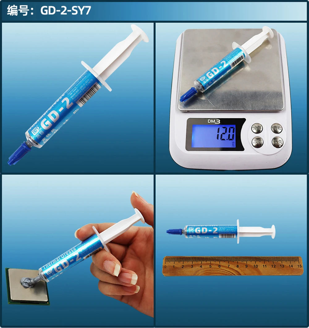 GD900/GD-2 Thermal Conductive Grease – Silicone Heatsink Paste 7g/15g/30g for PC, CPU, GPU, LED & VGA Cooling