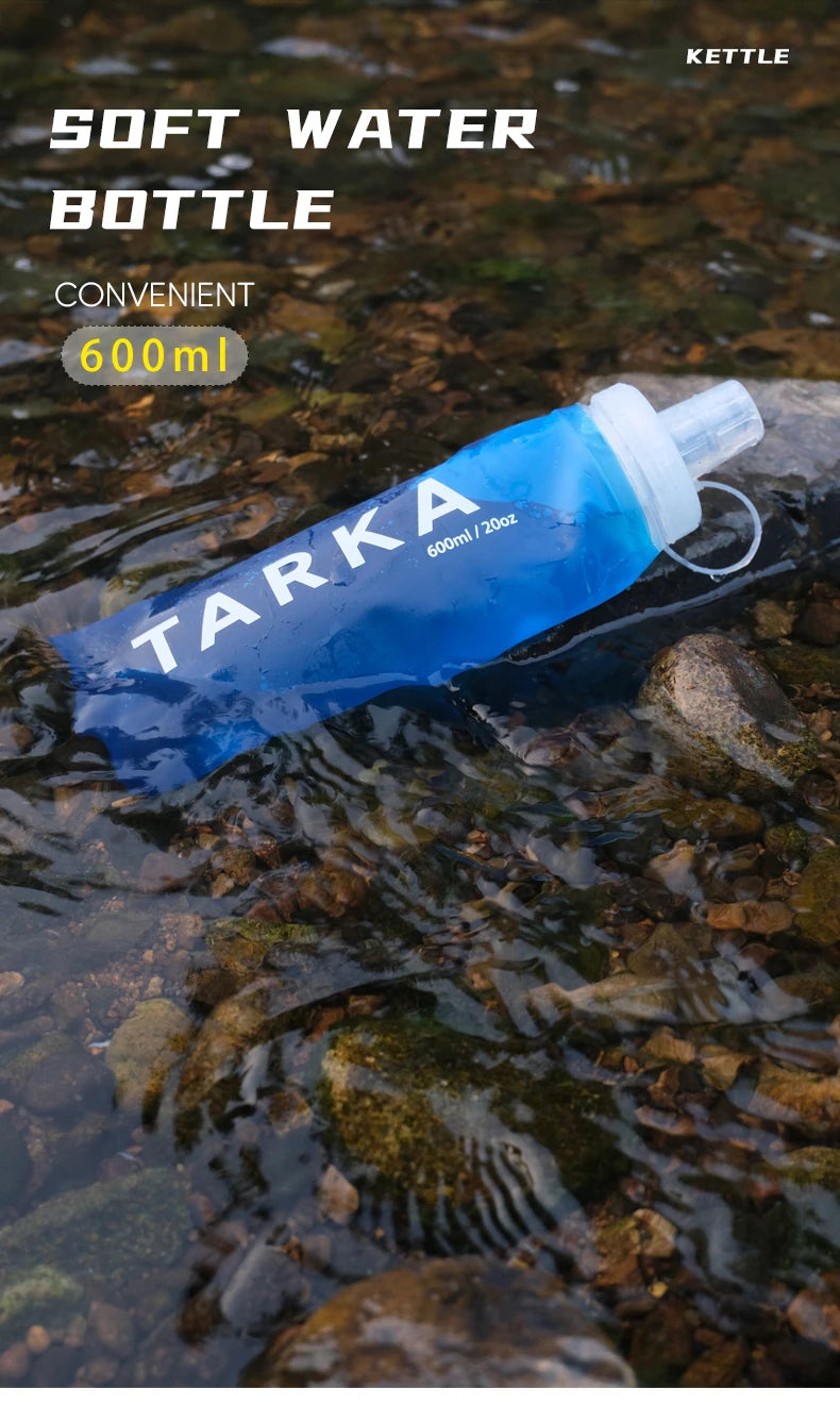 TARKA Collapsible Silicone Water Bottle — Lightweight Gel Kettle for Camping, Hiking, Running & Travel