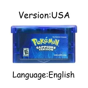 GBA Pokémon 32-Bit Game Cartridges – Emerald, FireRed, LeafGreen, Ruby & Sapphire, Multi-Language
