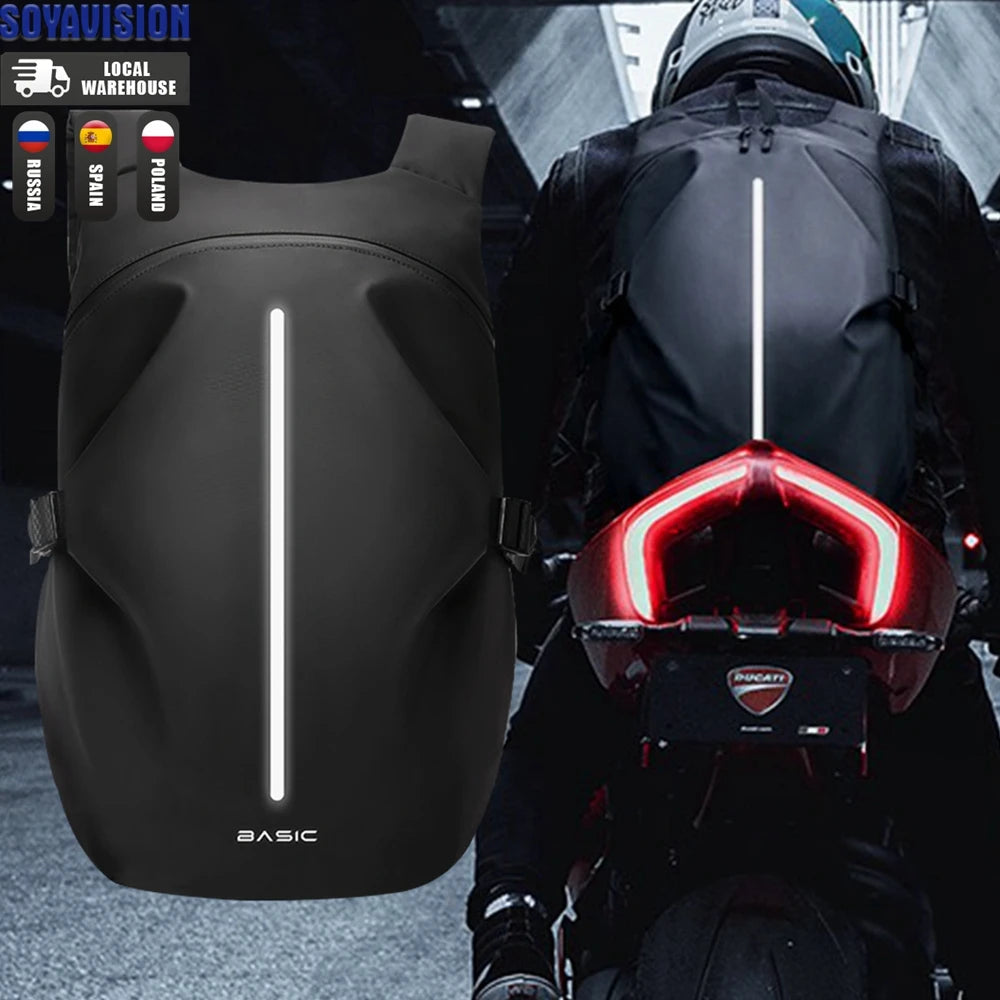 Waterproof Motorcycle Helmet Backpack: Riding Backpack for Men and Women - Large Capacity Travel Bag for Motorcycle Riders