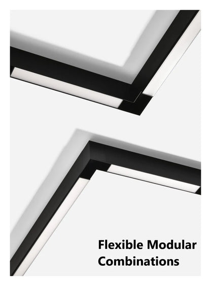 LED Magnetic Track Light Grille, Modern Embedded Flexible Linear Flood Lamp, DC48V Ceiling Spotlight for Indoor Living