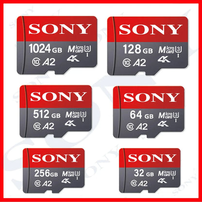 SONY High-Speed Micro SD Card – 128GB, 64GB, 256GB, 512GB, 1TB Memory Card for Phone, Camera & Tablet PC