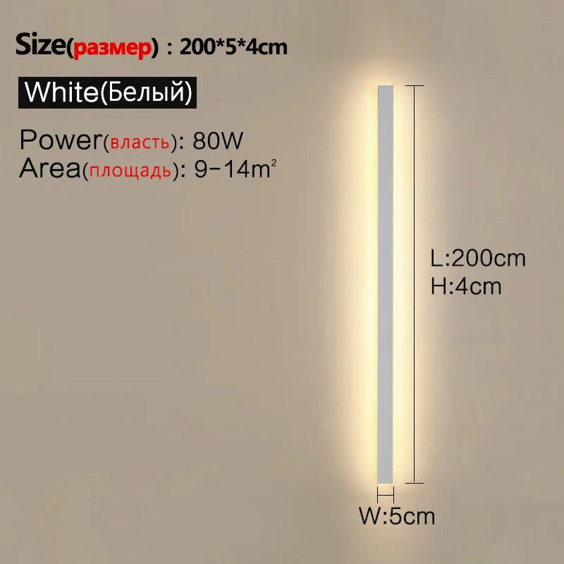 Waterproof Outdoor Wall Light – LED Garden Lamp, Modern Nordic Style for Living Room & TV Background, IP65, 110/220V Wall Washer