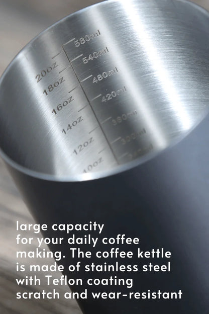 304 Stainless Steel 600ml Gooseneck Kettle — Long Spout Espresso Coffee Maker Teapot for Barista Tools