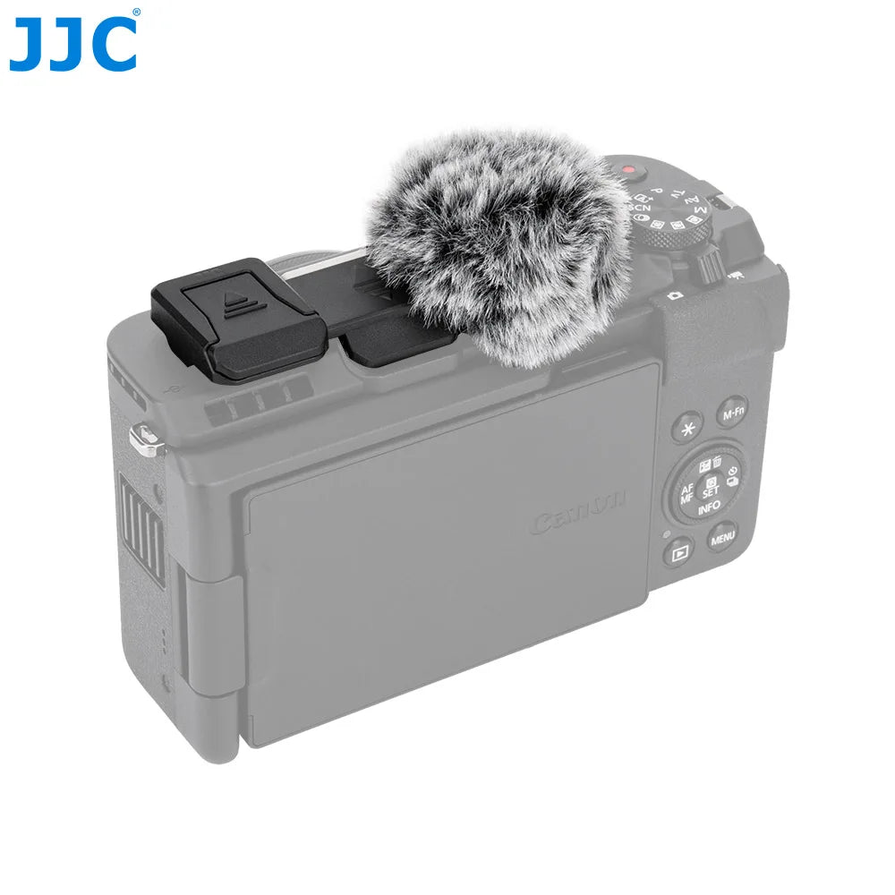 JJC Cold Shoe Wind Muff – Microphone Windscreen for Canon PowerShot V1 Vlog Camera with Noise Reduction