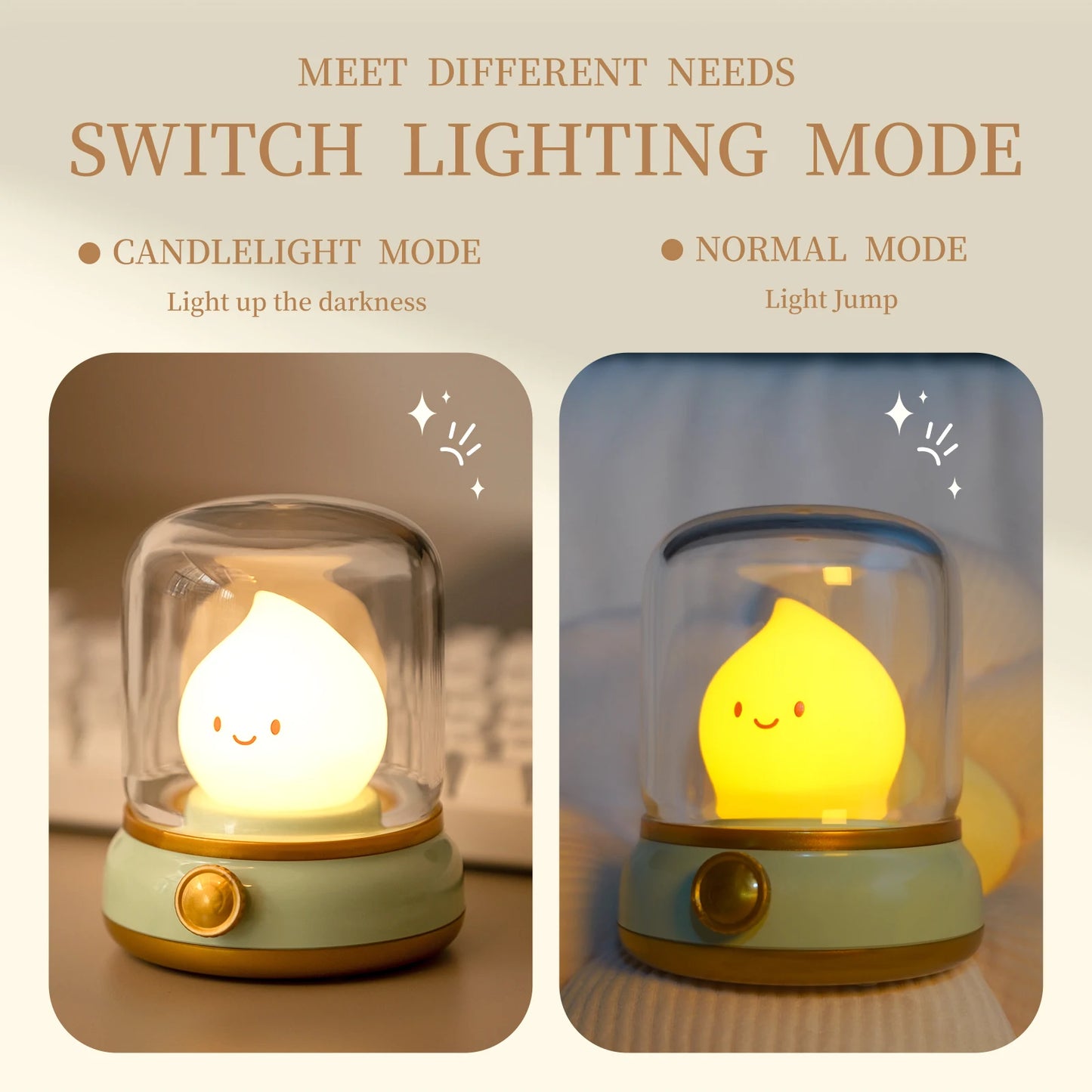 Mini Desktop LED Cute Night Lamp, USB Rechargeable Portable Cartoon Table Lamp for Coffee Bar, Home Decor & Hotel Bedroom