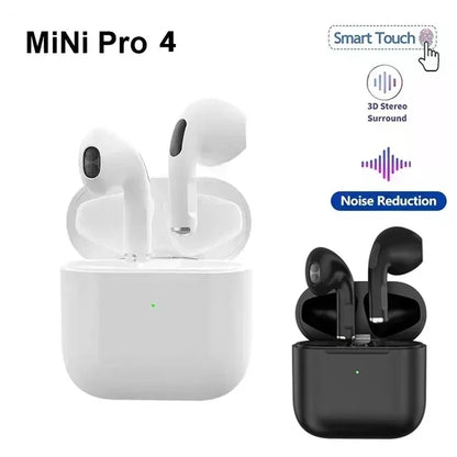 Pro 4 TWS Wireless Earbuds – Bluetooth 5.0 Waterproof Headphones with Mic for iOS, Android, PC & Gaming